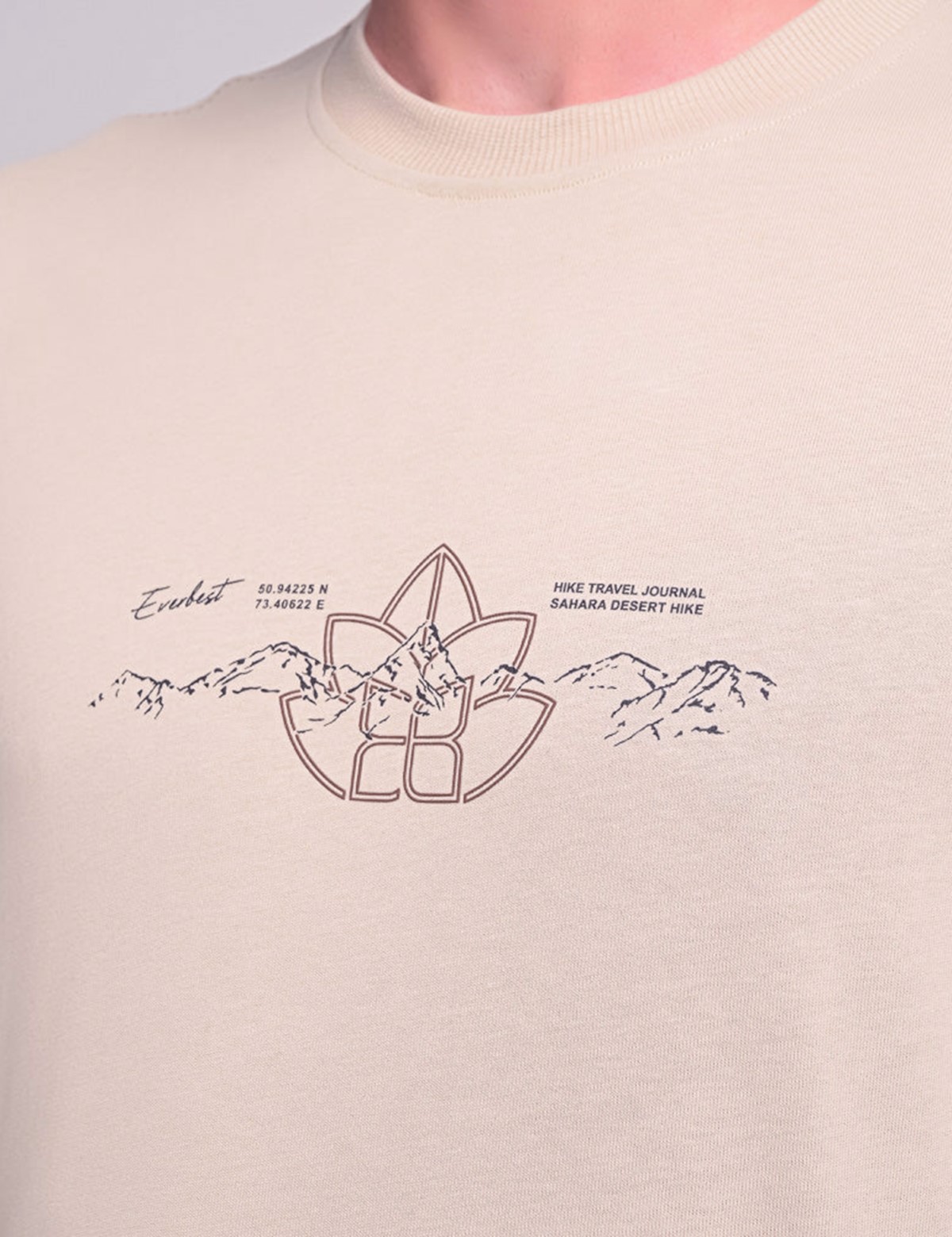 Everbest ανδρική μπεζ μακρυμάνικη μπλούζα Plus Size 2310190B φωτογραφία